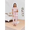 image:imageEkouaer Pajamas for Women Set 2 Piece Comfy Loungewear Lightweight Pjs Sleepwear Short Sleeve Top amp Long Pants with Pockets1 Packchristmas