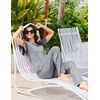 image:imageEkouaer Pajamas for Women Set 2 Piece Comfy Loungewear Lightweight Pjs Sleepwear Short Sleeve Top amp Long Pants with Pockets1 Packdark Gray