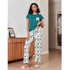 image:imageEkouaer Pajamas for Women Set 2 Piece Comfy Loungewear Lightweight Pjs Sleepwear Short Sleeve Top amp Long Pants with PocketsDogscats
