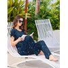 image:imageEkouaer Pajamas for Women Set 2 Piece Comfy Loungewear Lightweight Pjs Sleepwear Short Sleeve Top amp Long Pants with PocketsDreamy Constellation
