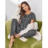 image:imageEkouaer Pajamas for Women Set 2 Piece Comfy Loungewear Lightweight Pjs Sleepwear Short Sleeve Top amp Long Pants with PocketsGray Star  Pink Star