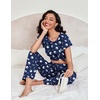 image:imageEkouaer Pajamas for Women Set 2 Piece Comfy Loungewear Lightweight Pjs Sleepwear Short Sleeve Top amp Long Pants with PocketsMoonstars