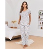 image:imageEkouaer Pajamas for Women Set 2 Piece Comfy Loungewear Lightweight Pjs Sleepwear Short Sleeve Top amp Long Pants with PocketsStarcup