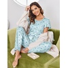image:imageEkouaer Pajamas for Women Set 2 Piece Comfy Loungewear Lightweight Pjs Sleepwear Short Sleeve Top amp Long Pants with PocketsStarcup