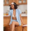 image:imageEkouaer Pajamas for Women Set Button Up Pjs Short Sleeve Ruffle Sleepwear Notch Collar Bride Soft Pj Lounge Sets SXXLPolka Dot Bow