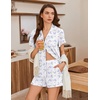image:imageEkouaer Pajamas for Women Set Button Up Pjs Short Sleeve Ruffle Sleepwear Notch Collar Bride Soft Pj Lounge Sets SXXLWedding Hydrangeas