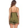 image:imageEkouaer Pajamas for Women Set Silk Satin Pjs Sexy Lingerie Sleepwear Cami Shorts Set Summer Nightwear SXXLArmy Green