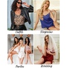 image:imageEkouaer Pajamas for Women Set Silk Satin Pjs Sexy Lingerie Sleepwear Cami Shorts Set Summer Nightwear SXXLNavy