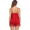 image:imageEkouaer Pajamas for Women Set Silk Satin Pjs Sexy Lingerie Sleepwear Cami Shorts Set Summer Nightwear SXXLRed