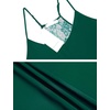 image:imageEkouaer Satin Pajamas Women Lace Sleepwear Lingerie Cami Shorts Set Nightwear XSXXLGreen