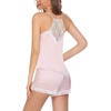 image:imageEkouaer Satin Pajamas Women Lace Sleepwear Lingerie Cami Shorts Set Nightwear XSXXLPink