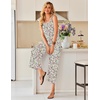 image:imageEkouaer Sleeveless Jumpsuits for Women Casual Summer Scoop Neck Tank Rompers Wide Leg Pants Overall Jumpers with PocketsPink Flower