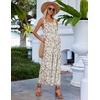 image:imageEkouaer Sleeveless Jumpsuits for Women Casual Summer Scoop Neck Tank Rompers Wide Leg Pants Overall Jumpers with PocketsPink Flower