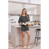 image:imageEkouaer Soft Pajamas set for Women Loose Lounge Set Crew Neck TShirts Top and Sport Shorts Tracksuit with PocketsDark Gray