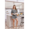 image:imageEkouaer Soft Pajamas set for Women Loose Lounge Set Crew Neck TShirts Top and Sport Shorts Tracksuit with PocketsDim Gray