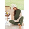 image:imageEkouaer Sweatsuits Womens Loungewear Set Tracksuit Long Sleeve Pajamas Set with Pockets 2 Piece Outfits Lounge SetsArmy Green
