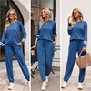 image:imageEkouaer Sweatsuits Womens Loungewear Set Tracksuit Long Sleeve Pajamas Set with Pockets 2 Piece Outfits Lounge SetsBlue