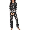 image:imageEkouaer Sweatsuits Womens Loungewear Set Tracksuit Long Sleeve Pajamas Set with Pockets 2 Piece Outfits Lounge SetsChristmas Black