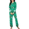 image:imageEkouaer Sweatsuits Womens Loungewear Set Tracksuit Long Sleeve Pajamas Set with Pockets 2 Piece Outfits Lounge SetsChristmas Green