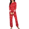 image:imageEkouaer Sweatsuits Womens Loungewear Set Tracksuit Long Sleeve Pajamas Set with Pockets 2 Piece Outfits Lounge SetsChristmas Red