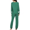 image:imageEkouaer Sweatsuits Womens Loungewear Set Tracksuit Long Sleeve Pajamas Set with Pockets 2 Piece Outfits Lounge SetsDark Green