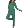 image:imageEkouaer Sweatsuits Womens Loungewear Set Tracksuit Long Sleeve Pajamas Set with Pockets 2 Piece Outfits Lounge SetsDark Green
