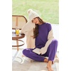 image:imageEkouaer Sweatsuits Womens Loungewear Set Tracksuit Long Sleeve Pajamas Set with Pockets 2 Piece Outfits Lounge SetsDeep Purple
