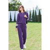 image:imageEkouaer Sweatsuits Womens Loungewear Set Tracksuit Long Sleeve Pajamas Set with Pockets 2 Piece Outfits Lounge SetsDeep Purple
