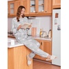 image:imageEkouaer Sweatsuits Womens Loungewear Set Tracksuit Long Sleeve Pajamas Set with Pockets 2 Piece Outfits Lounge SetsLight Gray Star