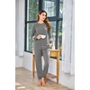 image:imageEkouaer Sweatsuits Womens Loungewear Set Tracksuit Long Sleeve Pajamas Set with Pockets 2 Piece Outfits Lounge SetsLight Grey