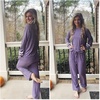 image:imageEkouaer Sweatsuits Womens Loungewear Set Tracksuit Long Sleeve Pajamas Set with Pockets 2 Piece Outfits Lounge SetsLight Purple