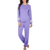 image:imageEkouaer Sweatsuits Womens Loungewear Set Tracksuit Long Sleeve Pajamas Set with Pockets 2 Piece Outfits Lounge SetsLight Purple