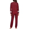 image:imageEkouaer Sweatsuits Womens Loungewear Set Tracksuit Long Sleeve Pajamas Set with Pockets 2 Piece Outfits Lounge SetsPlaid Black Red