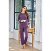 image:imageEkouaer Sweatsuits Womens Loungewear Set Tracksuit Long Sleeve Pajamas Set with Pockets 2 Piece Outfits Lounge SetsPurple
