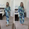 image:imageEkouaer Sweatsuits Womens Loungewear Set Tracksuit Long Sleeve Pajamas Set with Pockets 2 Piece Outfits Lounge SetsTie Dye Blue