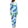 image:imageEkouaer Sweatsuits Womens Loungewear Set Tracksuit Long Sleeve Pajamas Set with Pockets 2 Piece Outfits Lounge SetsTie Dye Blue