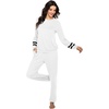 image:imageEkouaer Sweatsuits Womens Loungewear Set Tracksuit Long Sleeve Pajamas Set with Pockets 2 Piece Outfits Lounge SetsWhite
