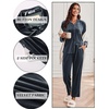 image:imageEkouaer Velour Track Suits for Women Long Sleeve Pajama Set Casual 2 Piece LoungewearDark Grey