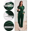 image:imageEkouaer Velour Track Suits for Women Long Sleeve Pajama Set Casual 2 Piece LoungewearGreen