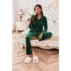 image:imageEkouaer Velour Track Suits for Women Long Sleeve Pajama Set Casual 2 Piece LoungewearGreen