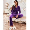 image:imageEkouaer Velour Track Suits for Women Long Sleeve Pajama Set Casual 2 Piece LoungewearPurple