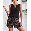 image:imageEkouaer Women 2 Piece Sets Waffle Knit Tank Top Lounge Short Sets Casual Summer Matching Outfits with PocketsPrint 7