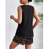 image:imageEkouaer Women 2 Piece Sets Waffle Knit Tank Top Lounge Short Sets Casual Summer Matching Outfits with PocketsPrint 7