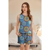 image:imageEkouaer Women Lightweight Summer Pajama Soft Pj Set Sleepwear Tank Top Shorts with Pocket Loungewear Set SXXLBoho Daisy