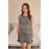 image:imageEkouaer Women Lightweight Summer Pajama Soft Pj Set Sleepwear Tank Top Shorts with Pocket Loungewear Set SXXLBrown Leopard