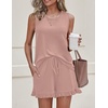 image:imageEkouaer Women Lightweight Summer Pajama Soft Pj Set Sleepwear Tank Top Shorts with Pocket Loungewear Set SXXLPink