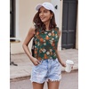 image:imageEkouaer Women Lightweight Summer Pajama Soft Pj Set Sleepwear Tank Top Shorts with Pocket Loungewear Set SXXLPink Flower and Green Floral