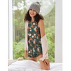 image:imageEkouaer Women Lightweight Summer Pajama Soft Pj Set Sleepwear Tank Top Shorts with Pocket Loungewear Set SXXLPink Flower and Green Floral