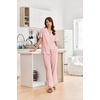 image:imageEkouaer Women Pajamas Set Short Sleeve Button Down Sleepwear Soft Pjs Loungewear Pants Set SXXLPink