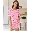 image:imageEkouaer Women Ribbed Knit Pajama Sets 2 Piece Short Sleeve Top and Shorts Soft Pjs Sleepwear with Pockets Lounge Sets SXXLCherrypink